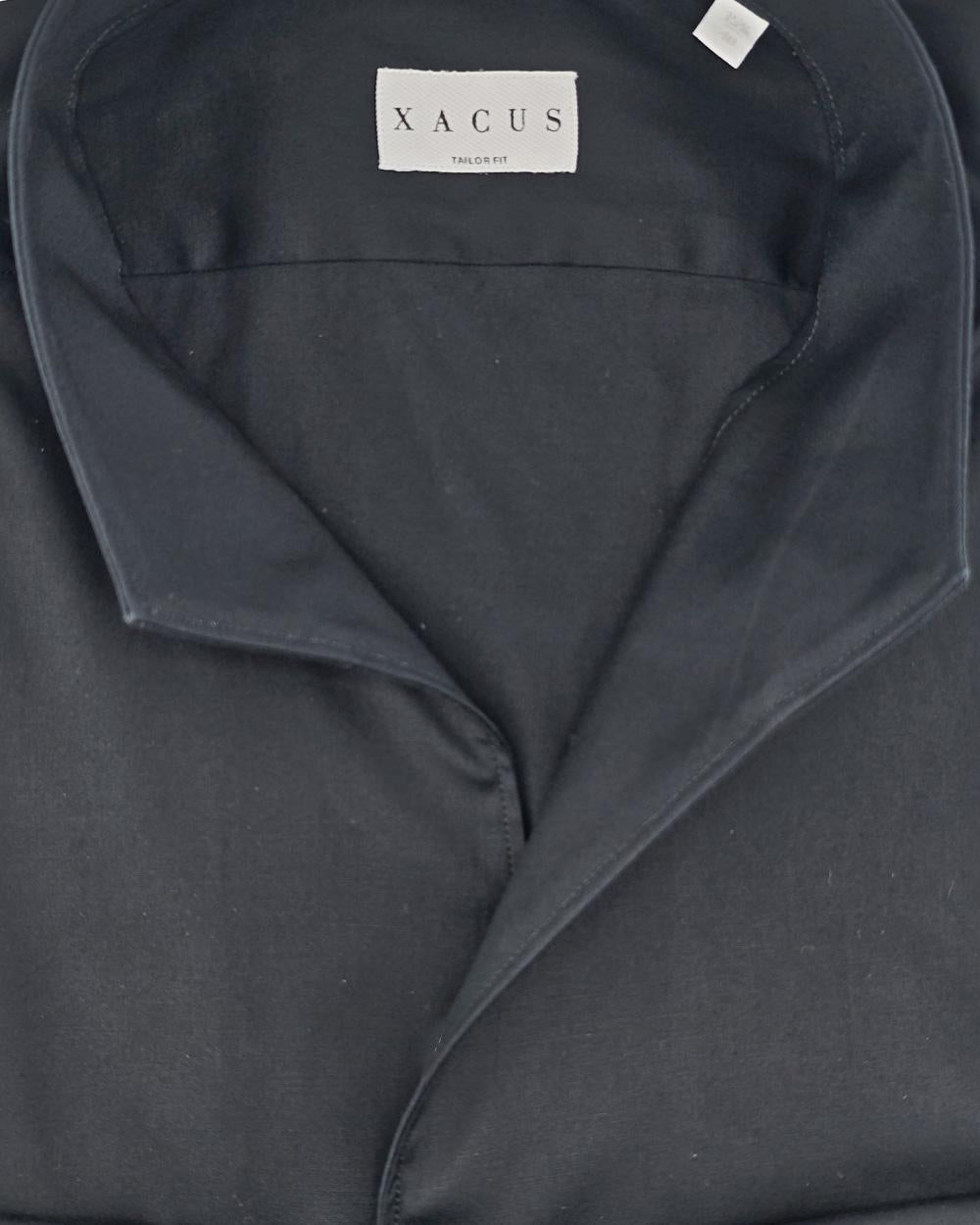XACUS Camicia XACUS uomo 541ML16113 Nera slim fit collo aperto polsini dritti bottone 541ML16113 003 