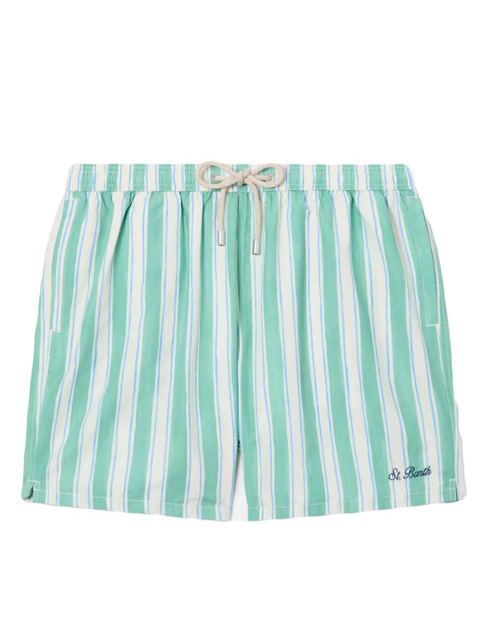 MC2 SAINT BARTH Costume Mc2 Saint Barth uomo Syros big stripes verde acqua SYR000104047L 5331 