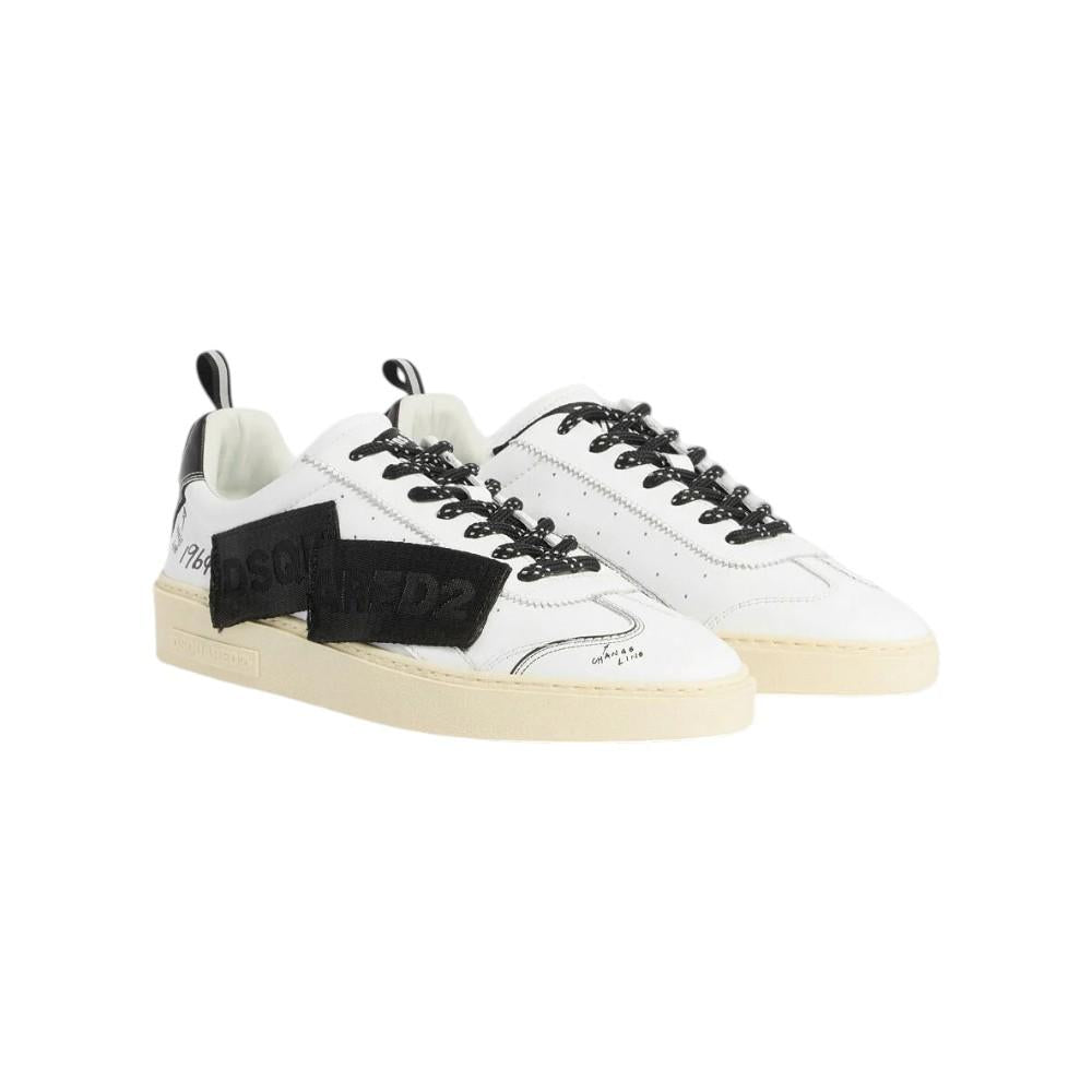 DSQUARED2 Sneakers DSQUARED2 uomo SNM048301508699M072 Bianco Nero SNM048301508699 M072 