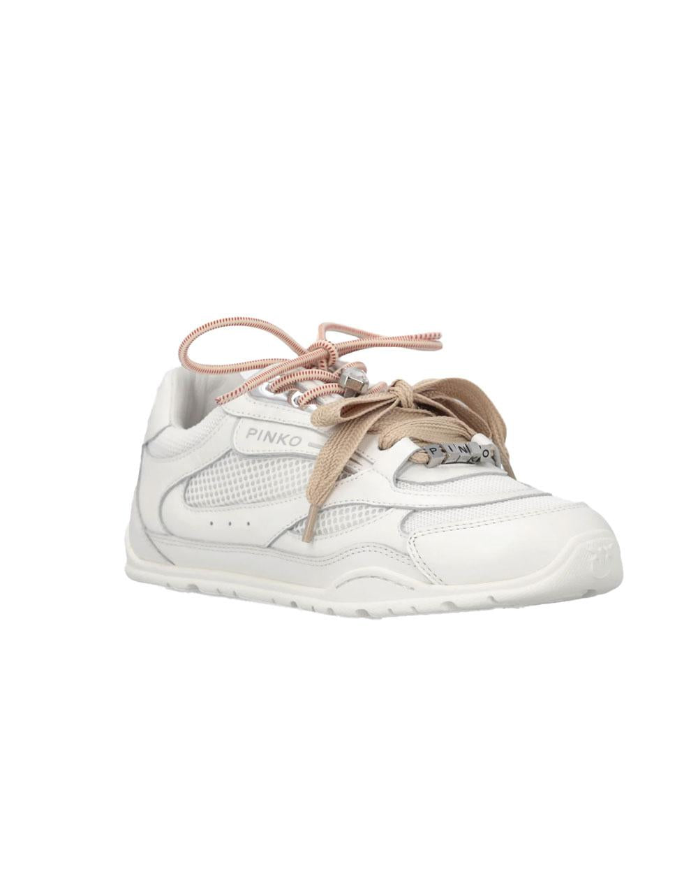 PINKO Sneakers Pinko donna SS0185P132 Yulia bianca lacci doppi cristallo charm<BR/><BR/> SS0185P132 Z1B 