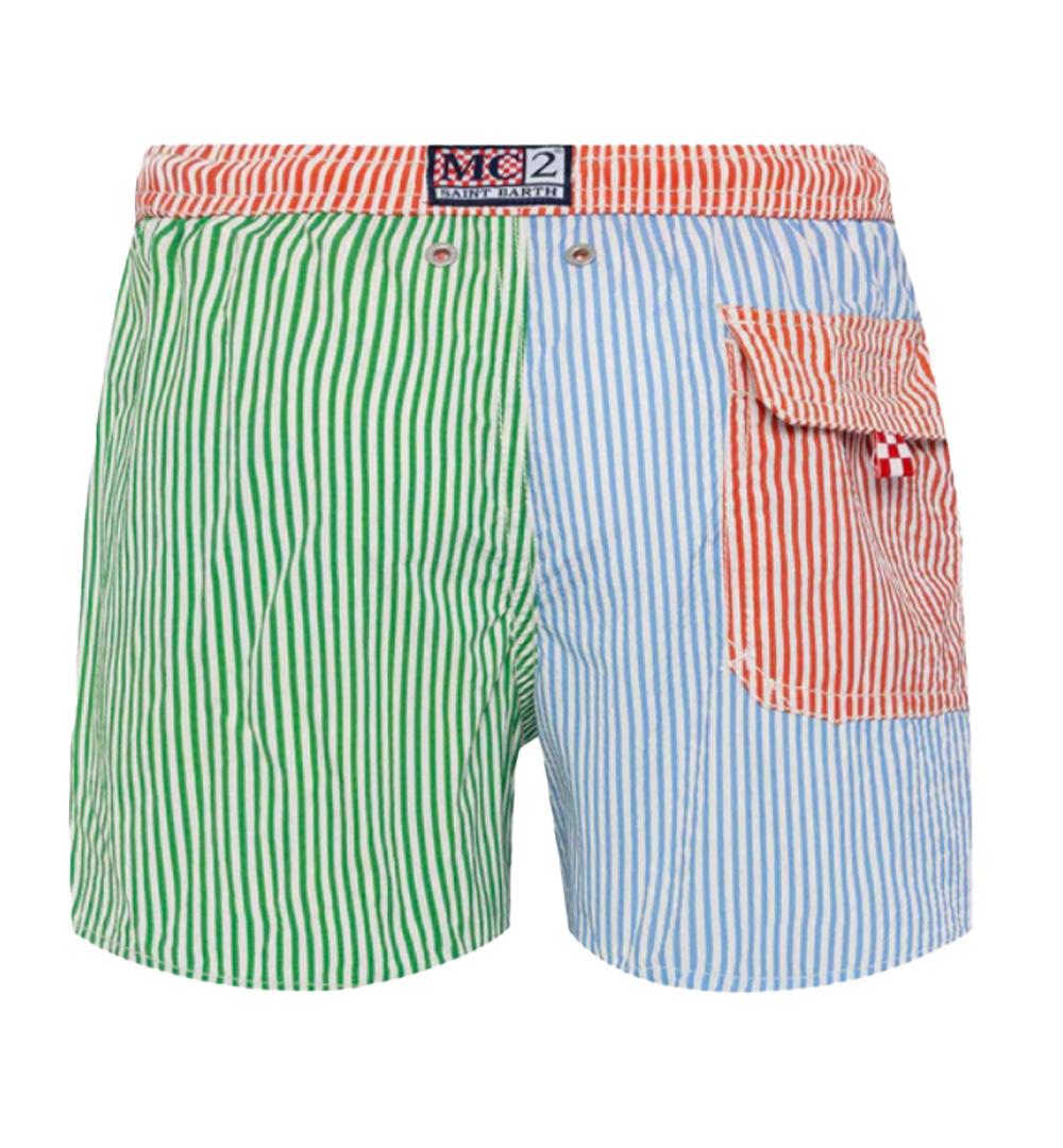 MC2 SAINT BARTH Costume bambino Patmos MC2 Saint Barth 00206H Fantasia righe multicolor coulisse occhielli<BR/> PATMOSJR00206H 3157 