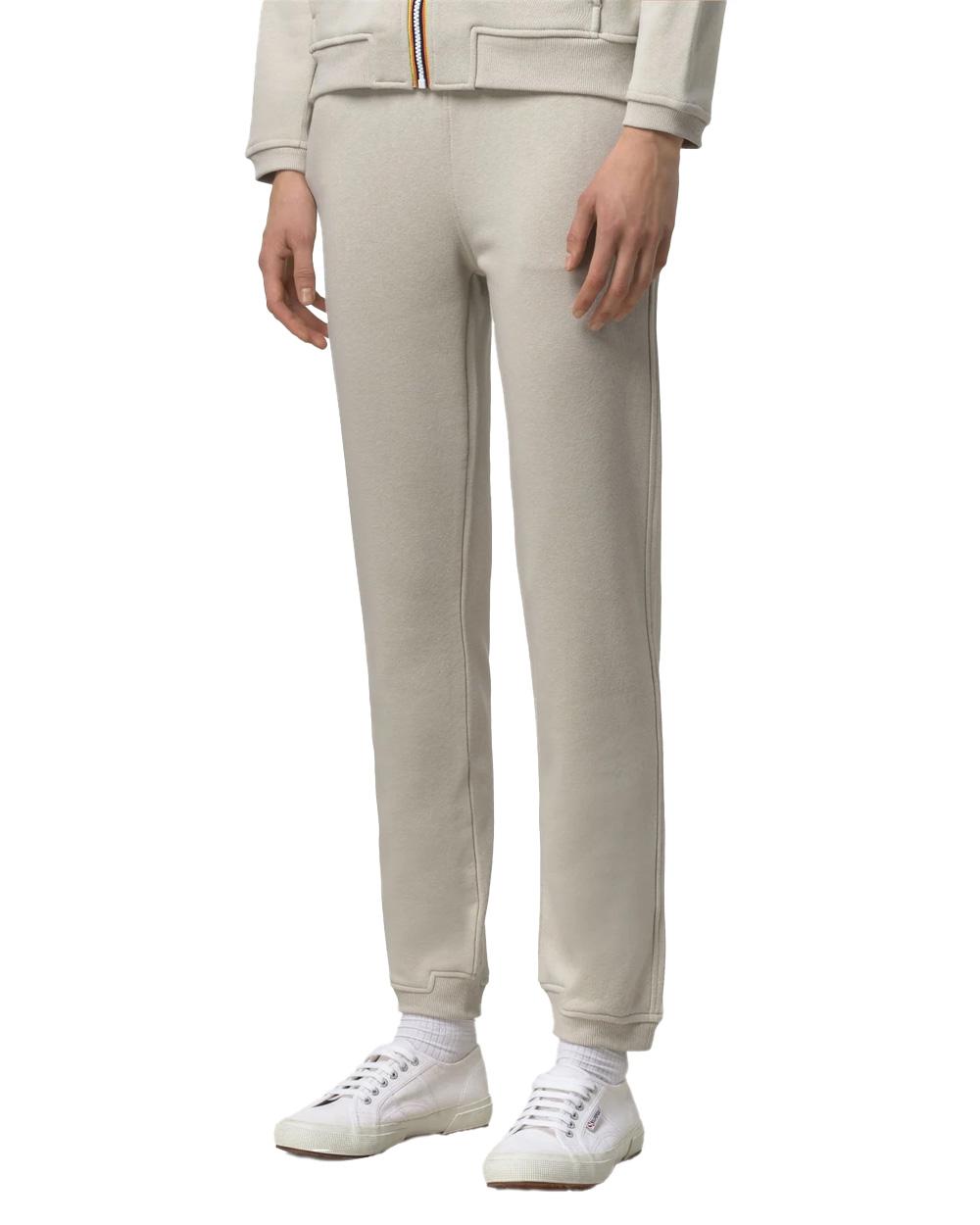 K-WAY Pantalone K-WAY donna K3134EW PHILBERT POLY COTTON Beige coulisse costine tasche logo K3134EW 634 
