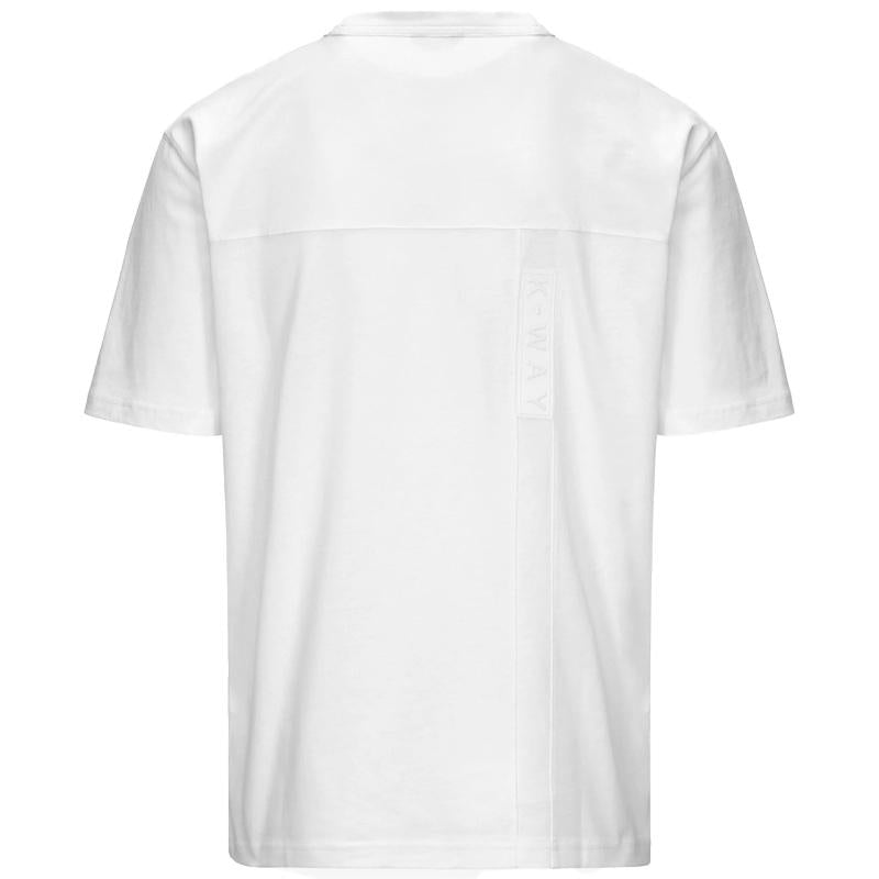 K-WAY T-shirt K-way uomo K2135LW 001 bianca FANTOME REVERSIBLE LABEL K2135LW 001 
