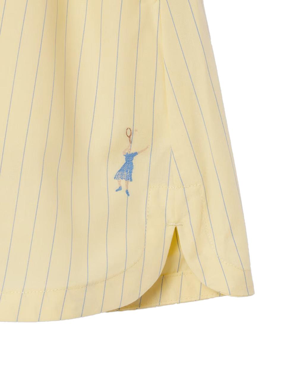 LACOSTE Bermuda LACOSTE donna FF1034 Giallo righe cotone motivo jacquard oversize FF1034 2IA 