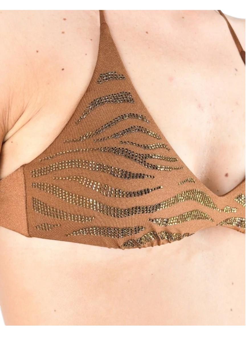 MC2 SAINT BARTH Bikini top MC2 SAINT BARTH donna HES0001 08605L18 Marrone zebrato HES000108605L 18 