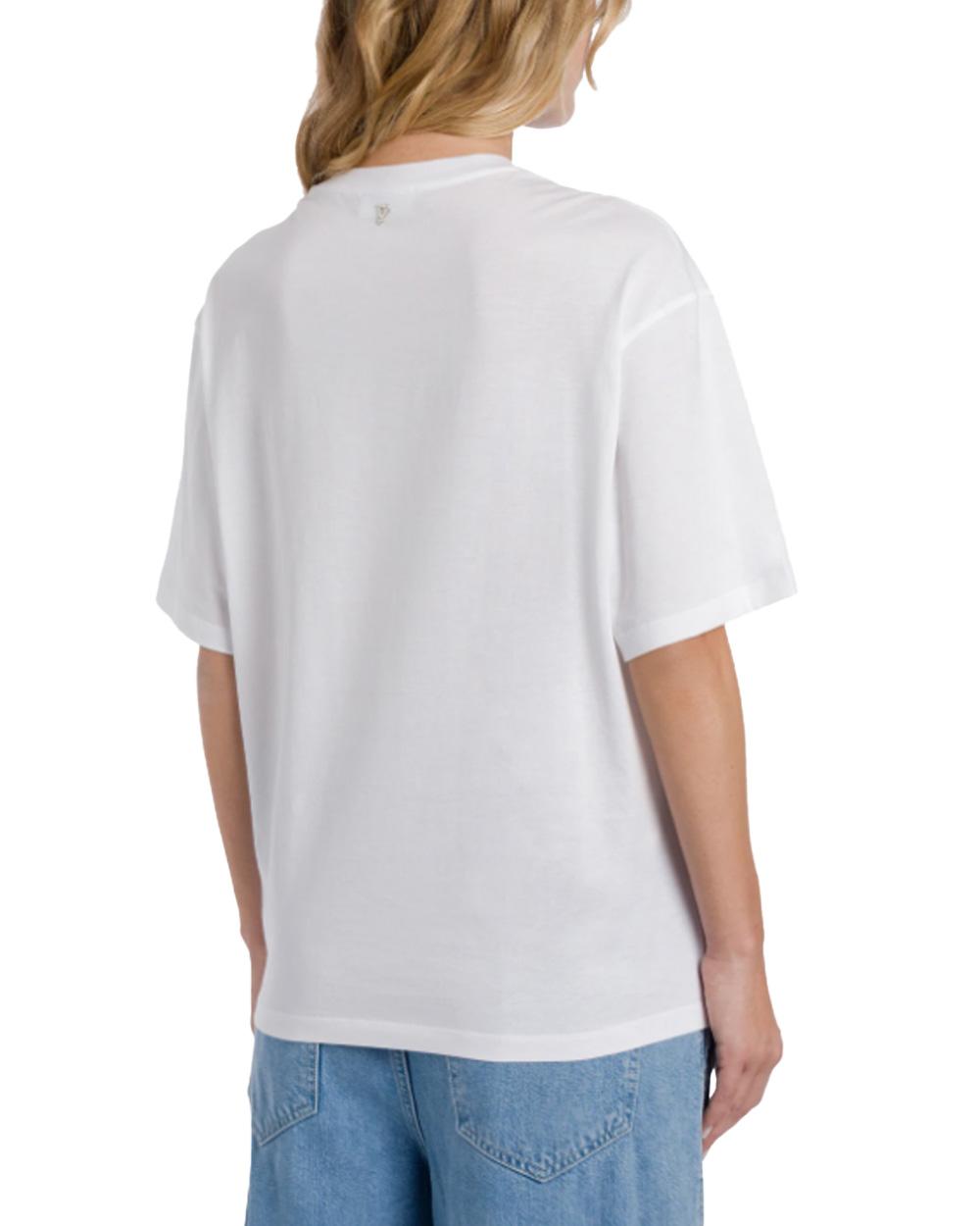 DONDUP T-shirt DONDUP donna DS074JF350D Bianca DS074JF350D 000 
