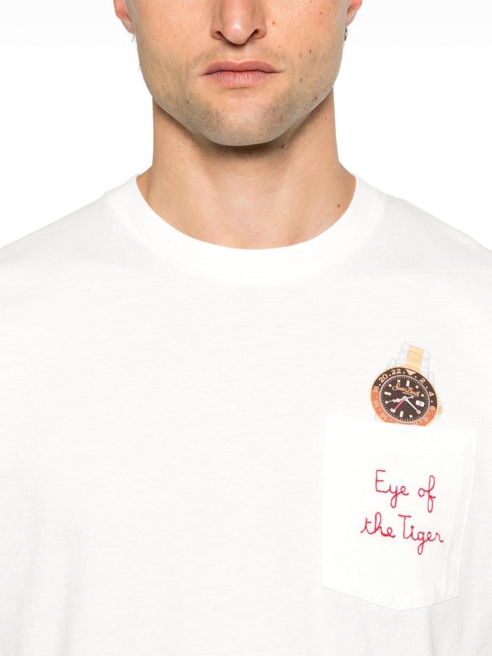 MC2 SAINT BARTH T-shirt mc2 saint barth Austin eye tiger 01n emb bianca AUSTIN02514H 01N 