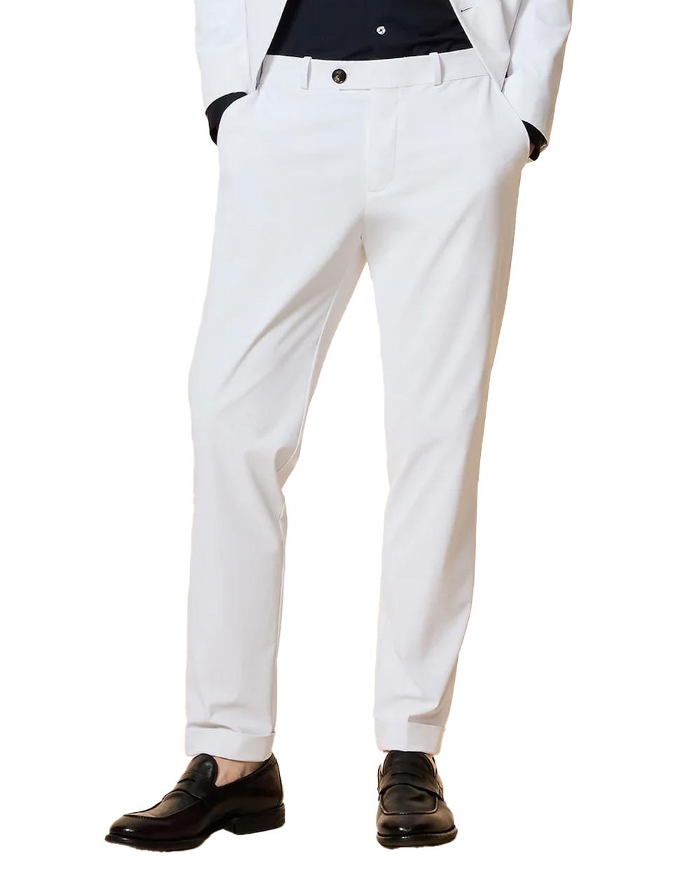 RRD Pantalone RRD uomo 26300 Surflex Chino Bianco tessuto stretch zip pattina tasche 26300 09 