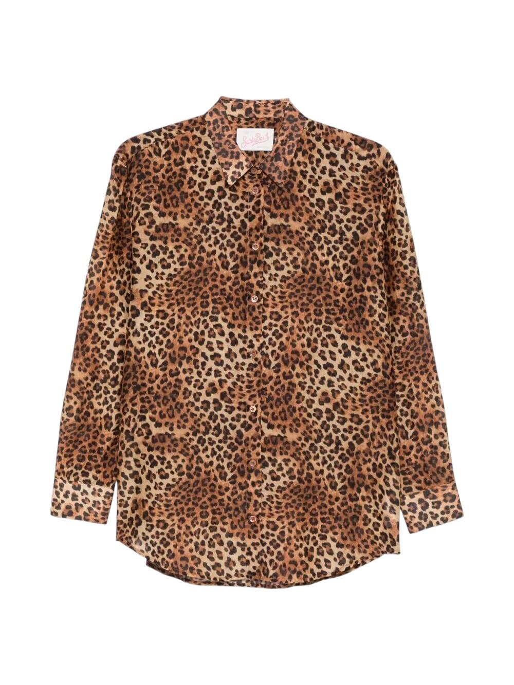MC2 SAINT BARTH Camicia MC2 SAINT BARTH donna BRIG001 00168L 19 Brigitte Silk Voile Sand Leopard Nero<BR/> BRIG00100168L 19 