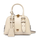Pinko Women's Bag 105333A0QOZ14Q Bowling Bag Zip Mini Butter White