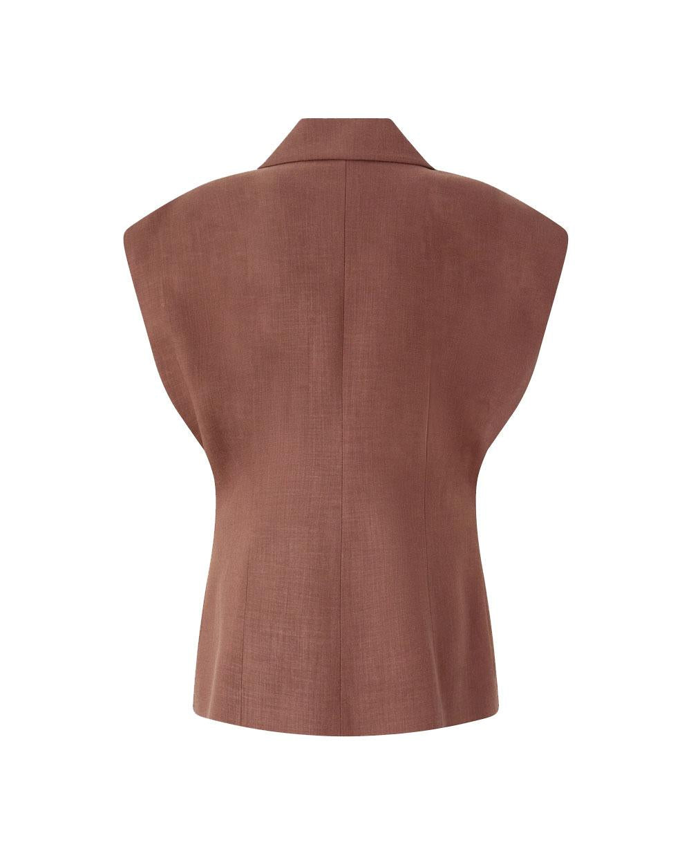 PINKO Giacca donna Pinko 106509A2W6 Floella marrone smanicato rustico<BR/> 106509A2W6 L78 