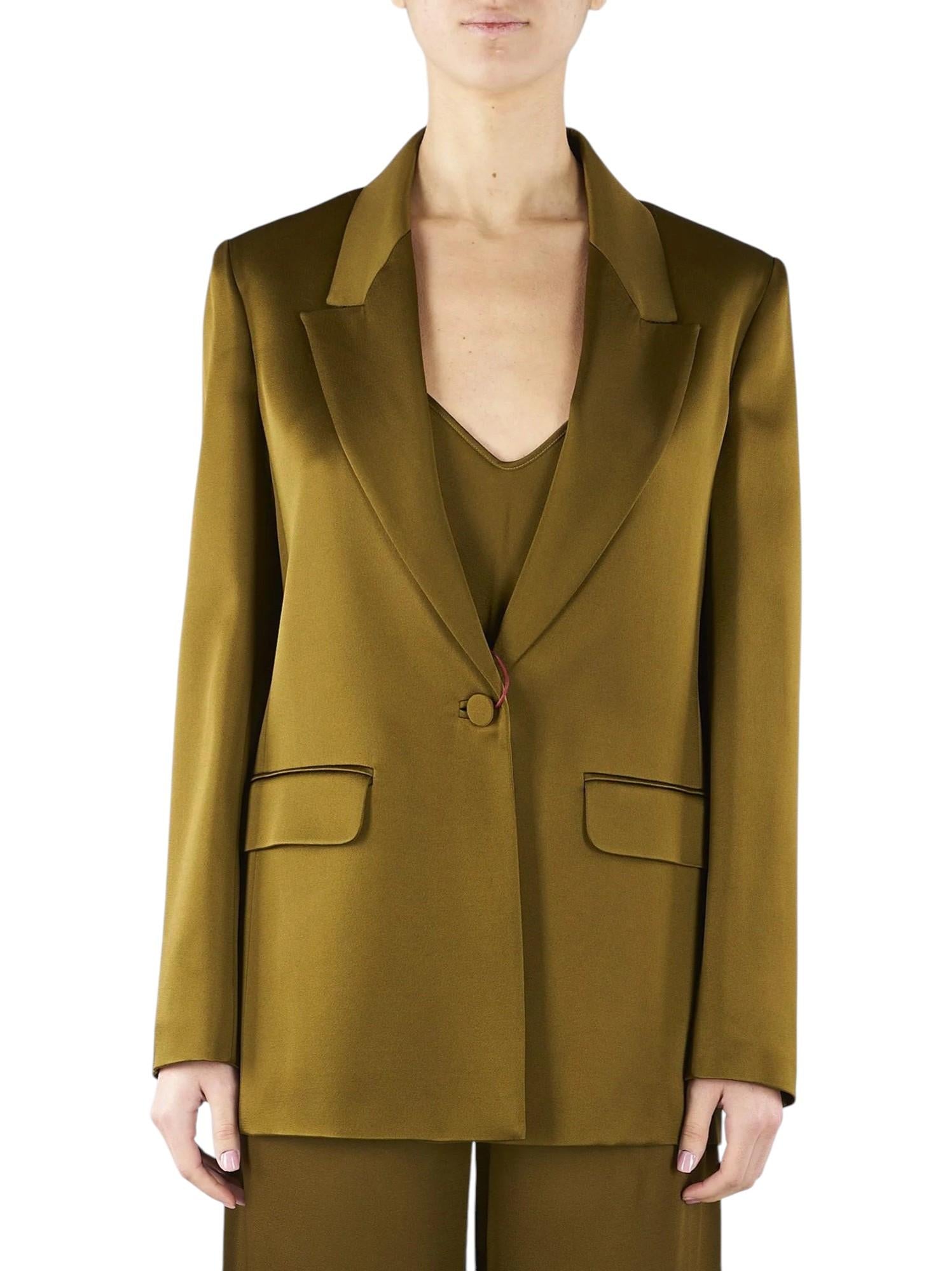 STUDIO Blazer Studio donna 2616041023600 056 Albino in envers satin Verde olio<BR/> 2616041023600 056 
