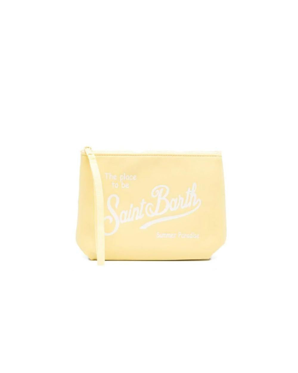 MC2 SAINT BARTH Pochette MC2 SAINT BARTH unisex Aline ALI005300766L Gialla zip laccetto logo<BR/> ALI005300766L 92 