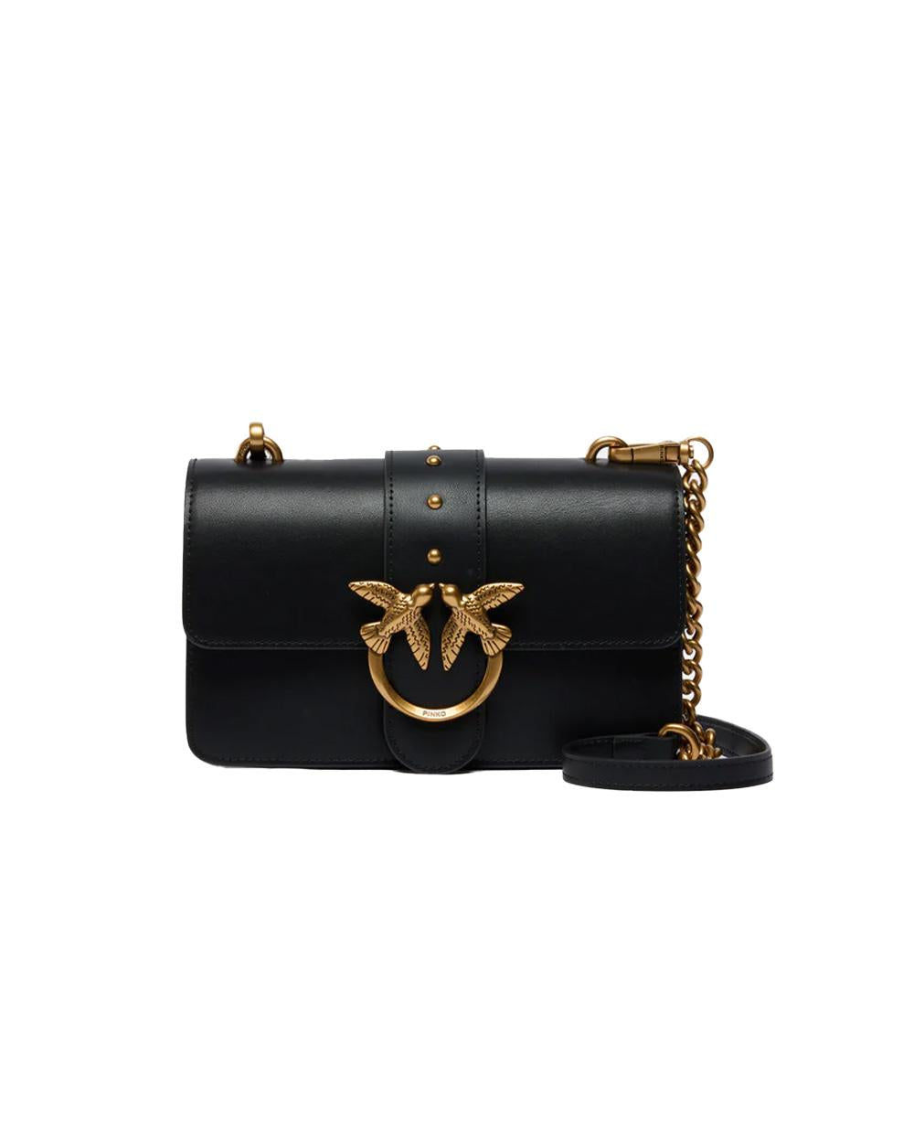 PINKO Borsa PINKO donna LOVE ONE MINI ST CL 105856A0F1 Nera pelle mano seta tracolla regolabile 105856A0F1 Z99Q 