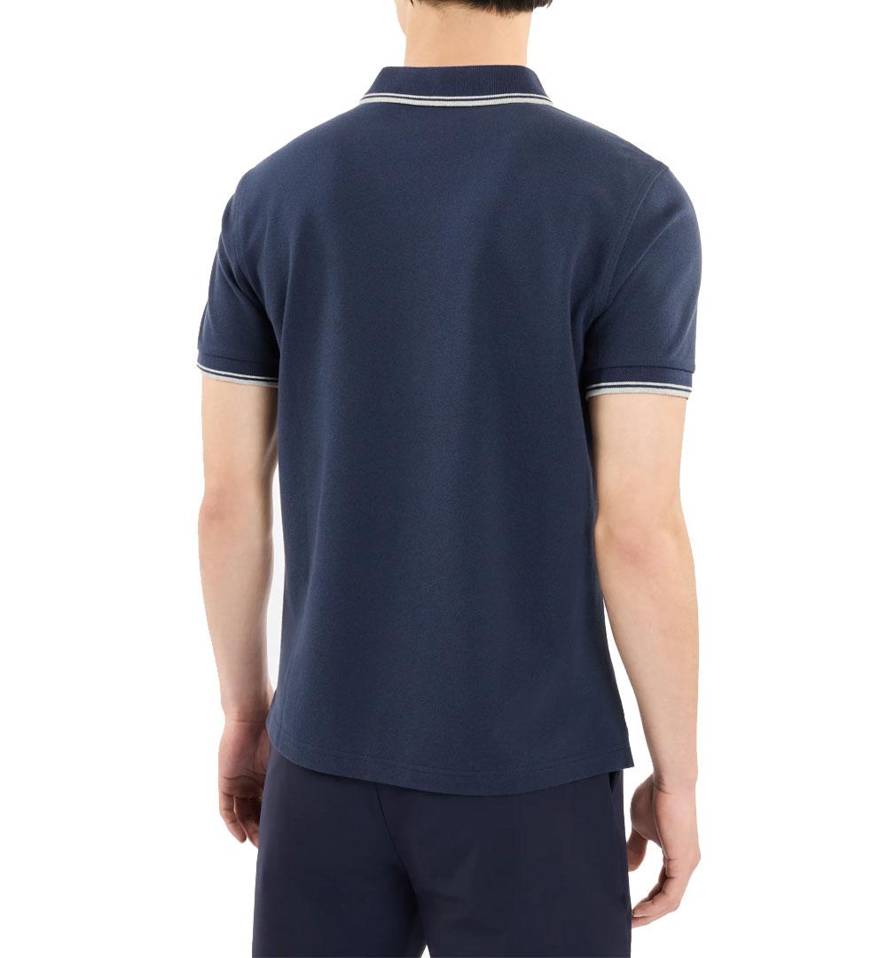 FAY Polo Fay uomo NPMB250140STDWU blu in cotone stretch bordini <BR/> NPMB250140STDWU 806 