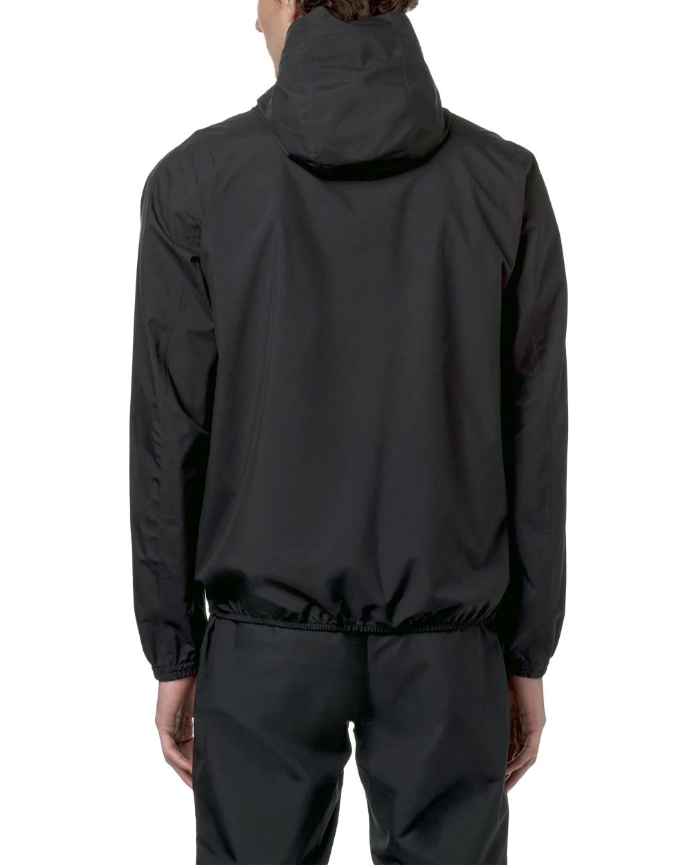 K-WAY Giubbino K-WAY uomo K5127QW JACK STRETCH DOT Nero cuciture cappuccio zip tasche slim K5127QW USY 