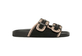 Ciabatta Weekend donna 2615521055600 003 Bonito di cotone crochet Nero