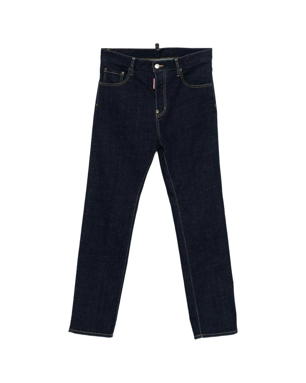 DSQUARED2 Jeans DSQUARED2 uomo S74LB1739S30664 Blu straight gamba dritta tasche S74LB1739S30664 470 