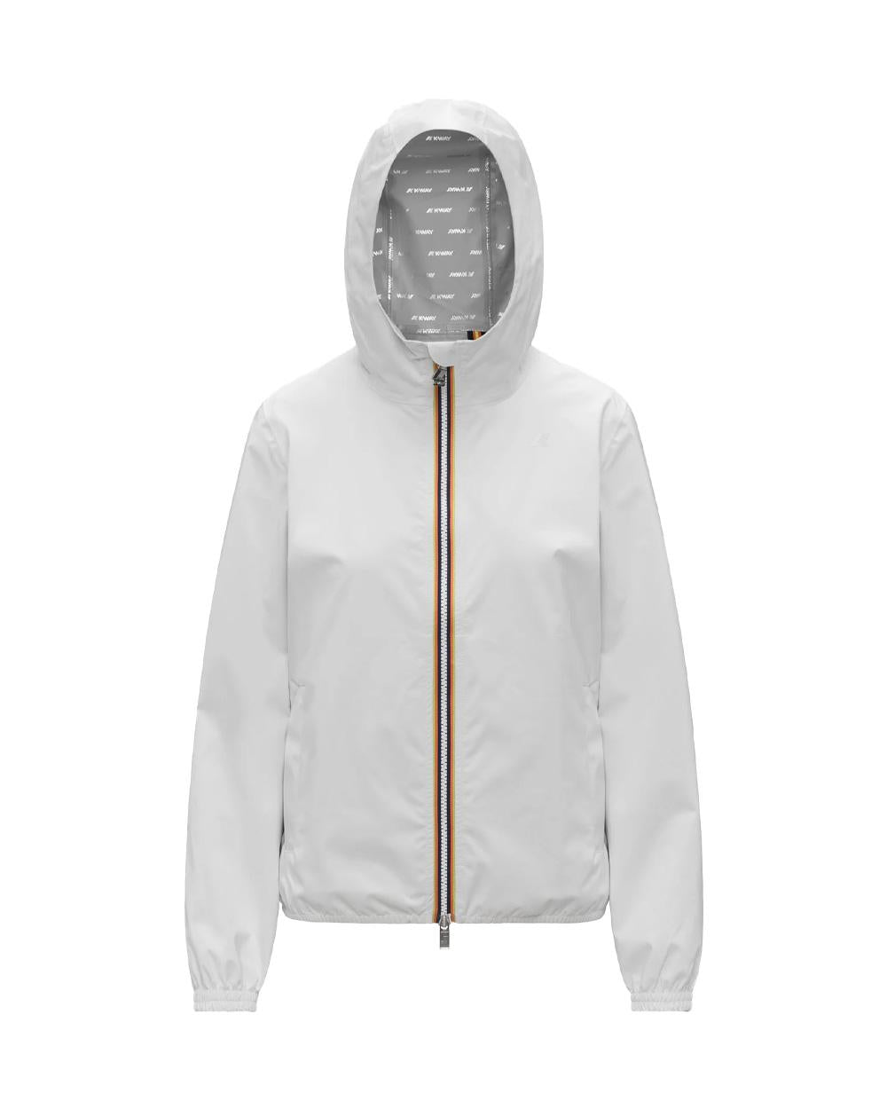 K-WAY Giubbino K-WAY donna K21346W LIL 2.0 STRETCH DOT Bianco impermeabile antivento idrorepellente traspirante K21346W 001 