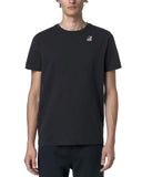 T-shirt K-WAY uomo LEONIDE K7142KW Blu cotone jersey vestibilità regolare colletto girocollo maniche corte