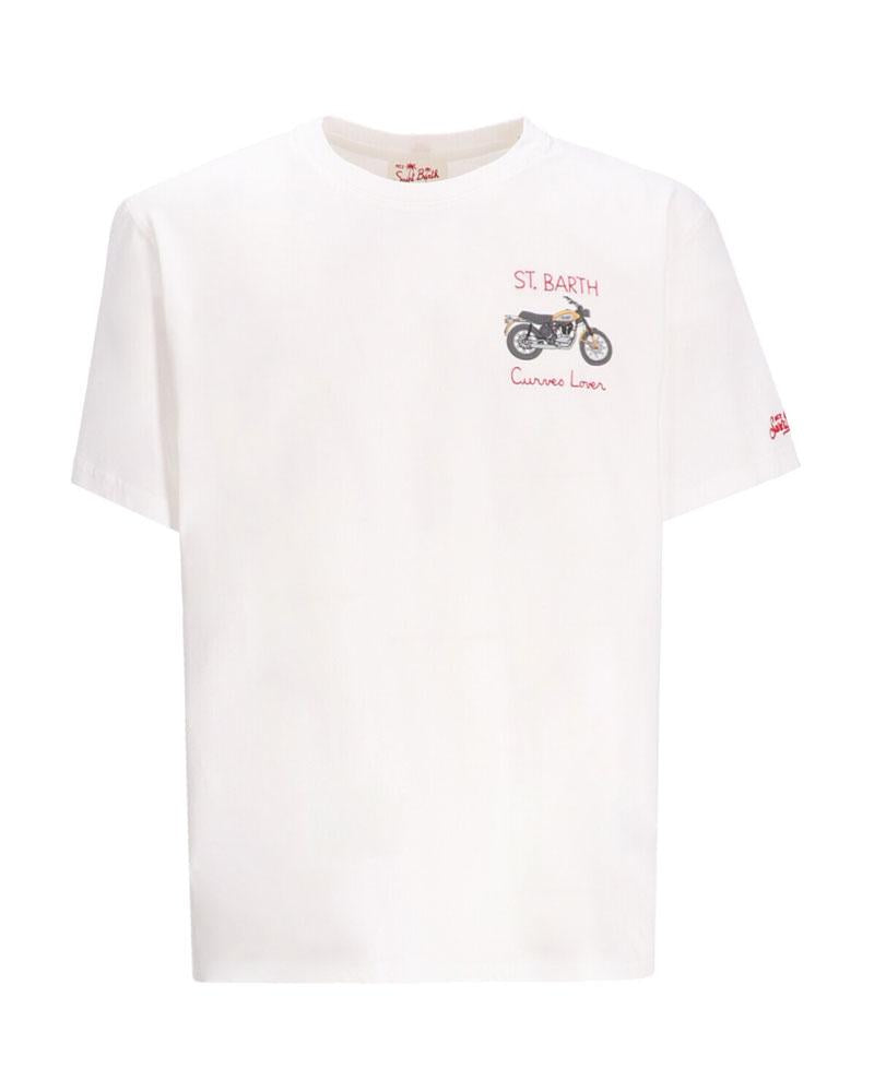 MC2 SAINT BARTH T-shirt Mc2 Saint Barth uomo Tshirt man  Ducati curves bianca cotone <BR/> T-SHIRTMAN05717H 01N 