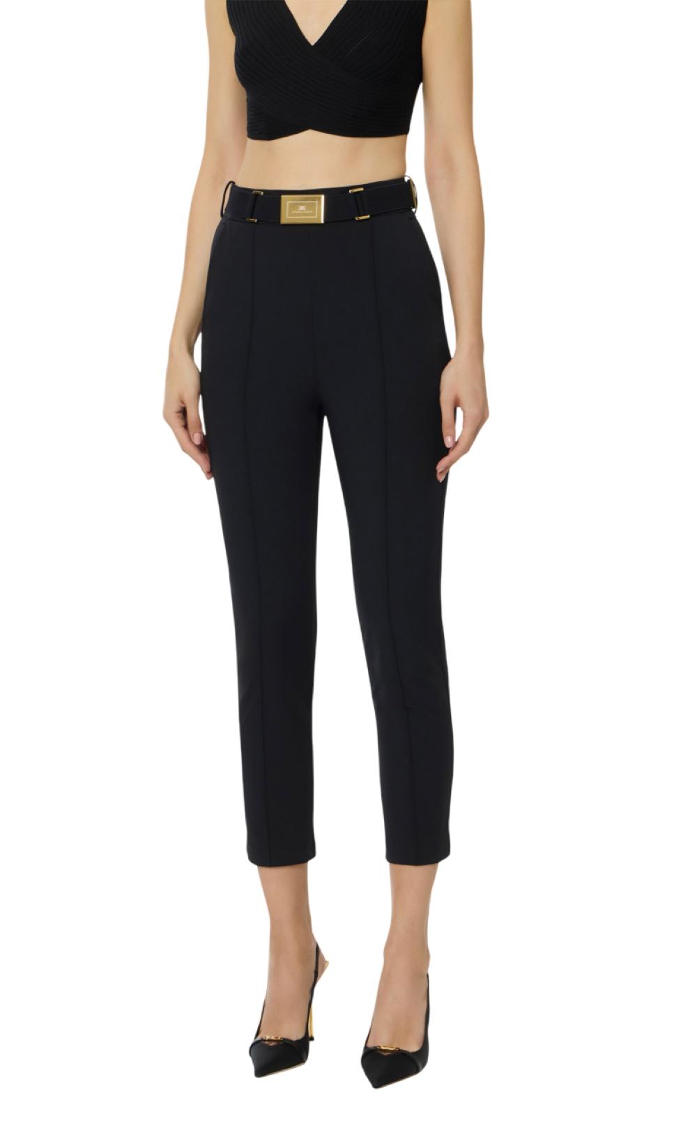 ELISABETTA FRANCHI Pantalone Elisabetta Franchi donna PA13261E2110 Iconic Collection Nero<BR/> PA13261E2 110 
