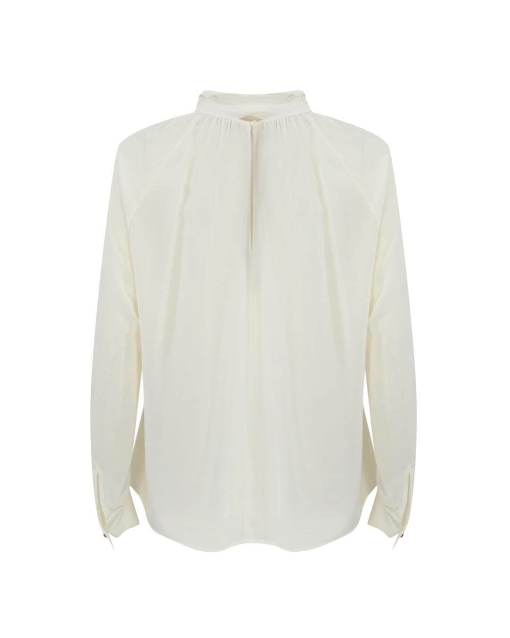STUDIO Camicia Studio Max Mara donna Gaia 2516111041600 Bianca seta fusciacca scollo a goccia 2516111041600 001 