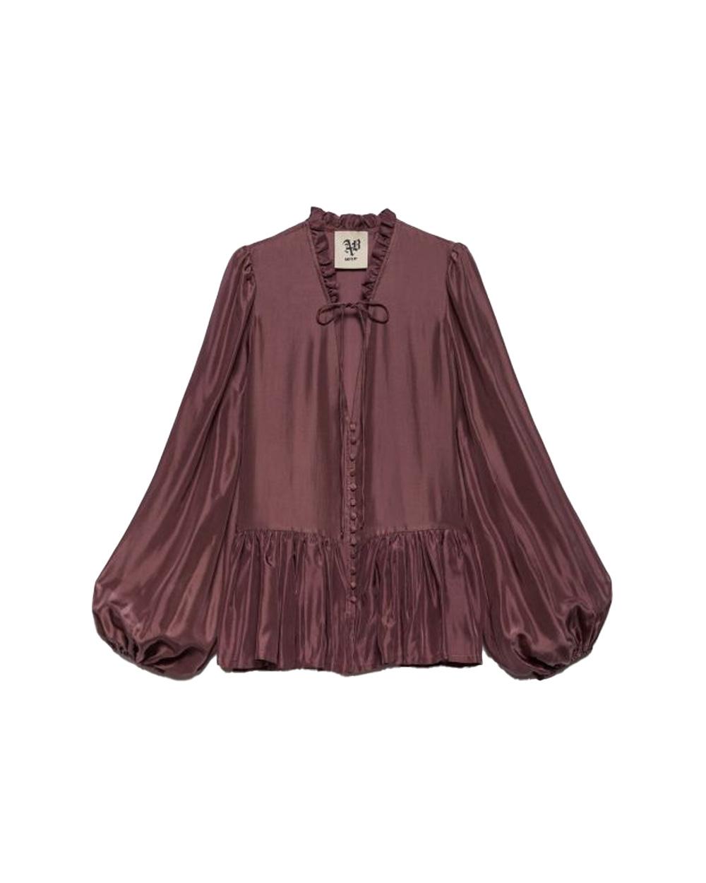 ANIYE  BY Camicia ANIYE BY MINA donna 185211 Ciliegia oversize maniche a palloncino volant 185211 02490 