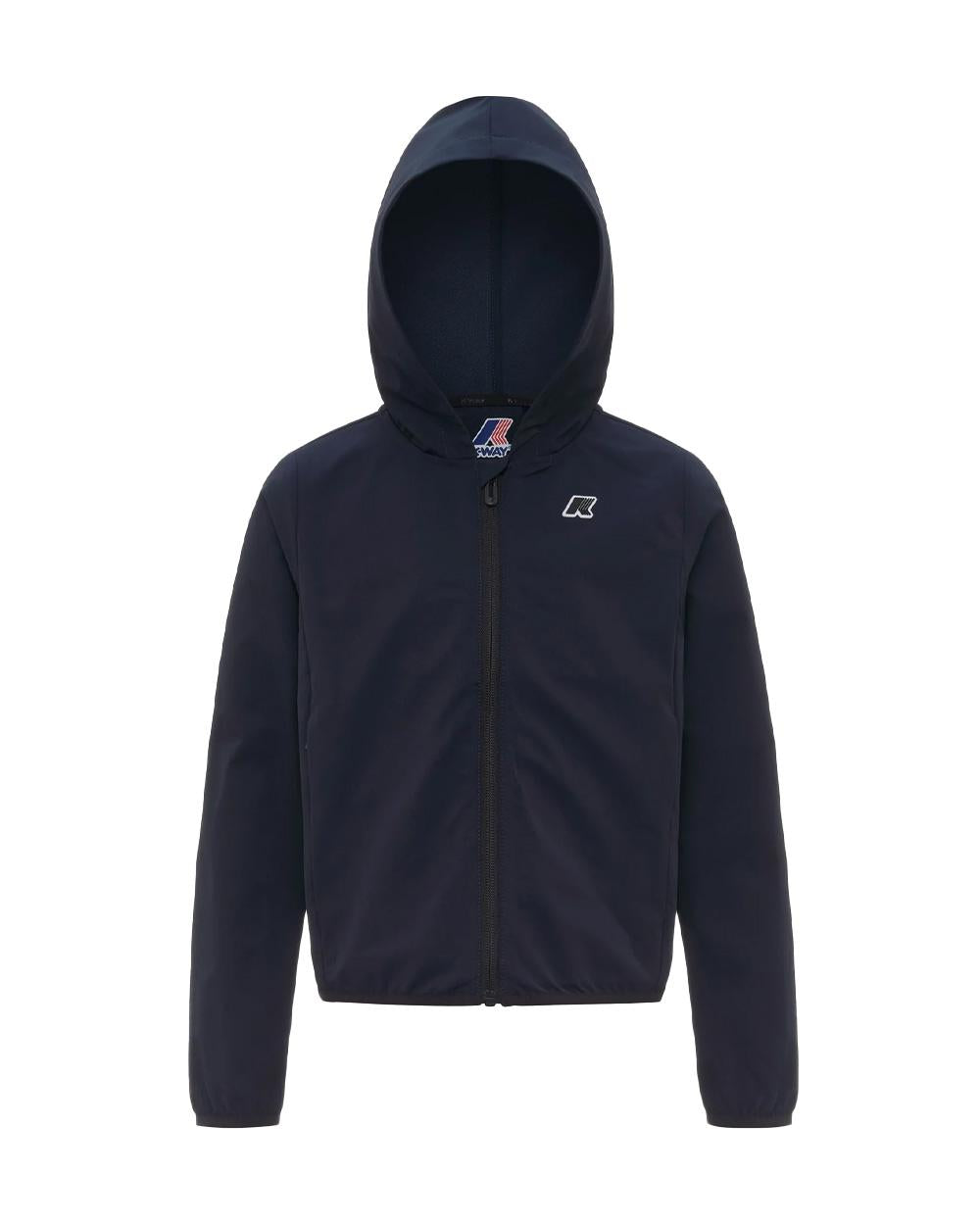 K-WAY Giubbino K-WAY bambino K4133FWU P. JOURNEER TRAVEL Blu antigoccia cappuccio zip tasche impacchettabile K4133FWU K89 