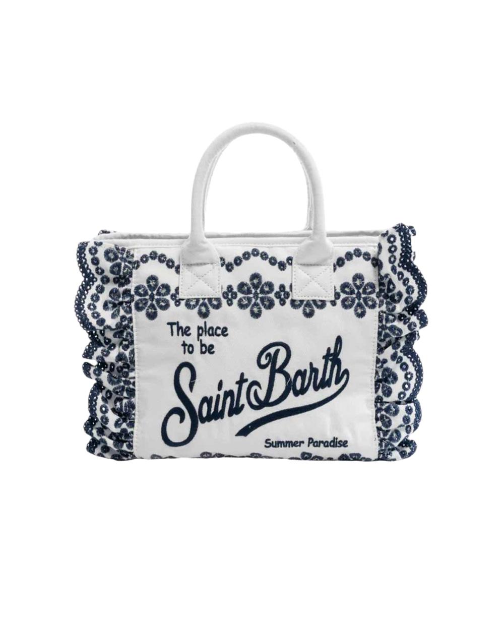 MC2 SAINT BARTH Borsa MC2 SAINT BARTH donna Colette Sangallo COL002702534L Bianca manici logo tracolla tasca zip COL002702534L 1061 