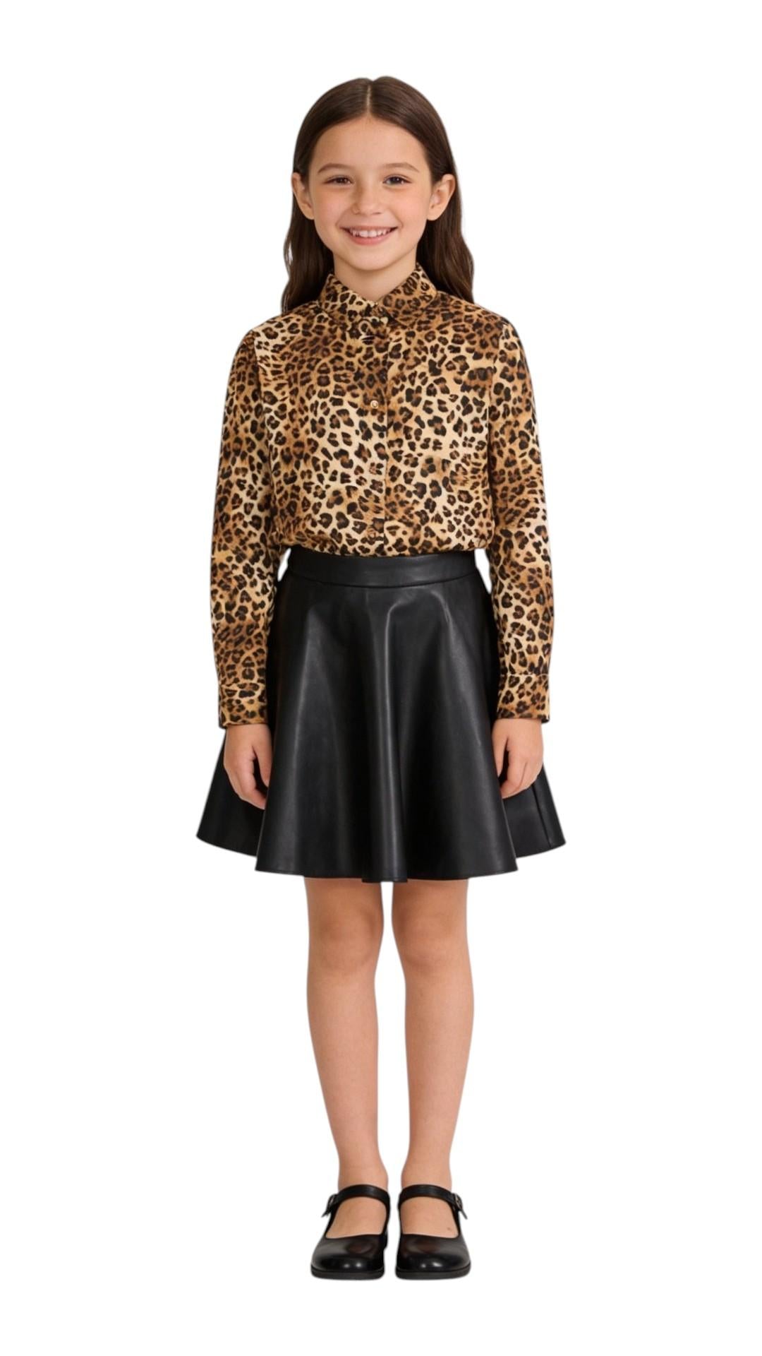 MC2 SAINT BARTH Camicia MC2 SAINT BARTH bambina BRIG003 07520L 19 Mini Brigitte Cotton Sand Leopard Sabbia Marrone<BR/> BRIG00307520L 19 