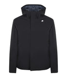 Giubbino K-way uomo K8133DWAL8 Jacko Twill Marmotta Nero con cappuccio