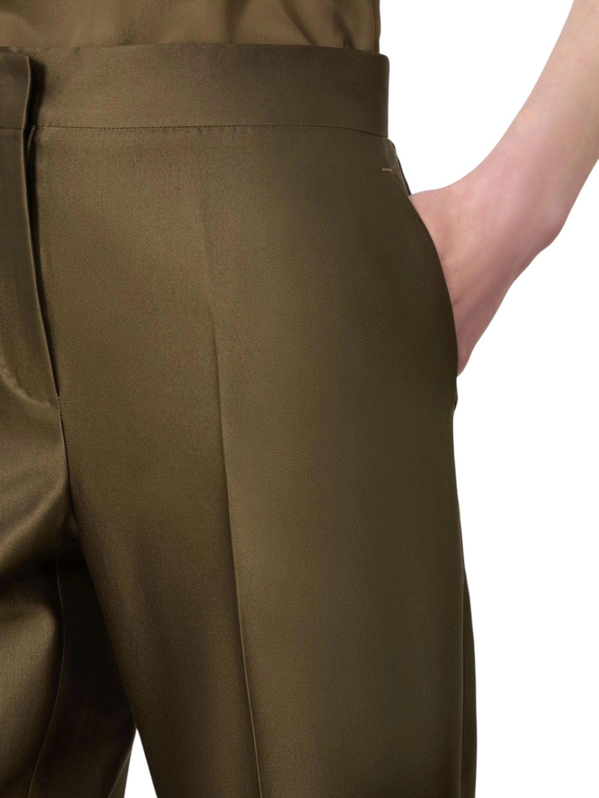 STUDIO Pantalone Studio donna 2616131031600 003 Zinco in shantung Verde kaki<BR/> 2616131031600 003 