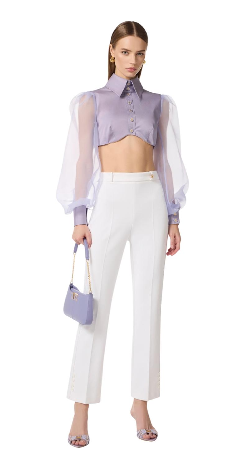 ELISABETTA FRANCHI Camicia Elisabetta Franchi donna CA14461E2EV7 Lilla<BR/> CA14461E2 EV7 