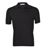 Men's Gran Sasso polo shirt 5719120660 Black short sleeve fashion fit fresh cotton