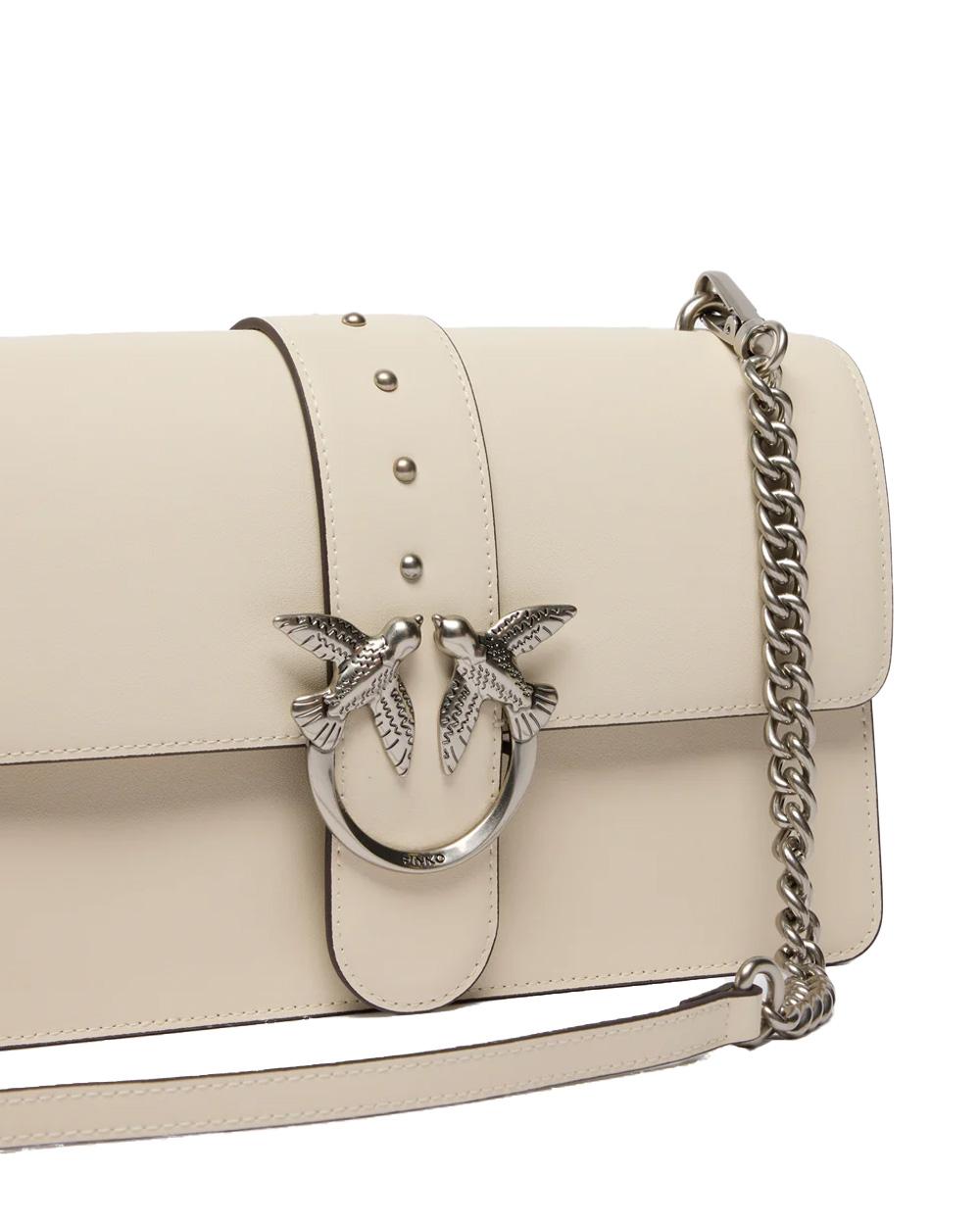 PINKO Borsa PINKO donna LOVE ONE ST CL 105857A0F1 Bianca pelle mano seta tracolla regolabile 105857A0F1 Z14O 