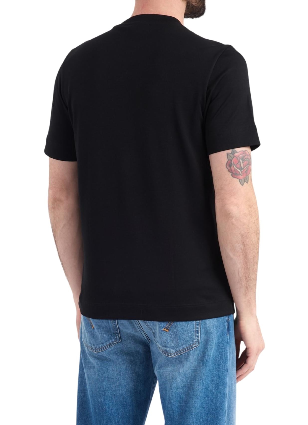 GRAN SASSO T-shirt Gran Sasso uomo 6013981001 099 Interlock cotone pima Nero<BR/> 6013981001 099 
