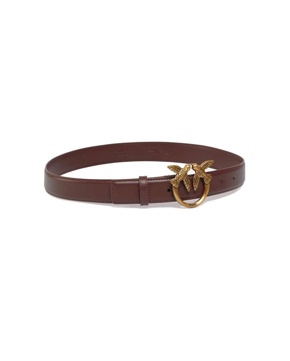 PINKO Cintura Pinko donna 100125A0F1 Love Birds bordeaux pelle 3cm<BR/> 100125A0F1 R49Q 