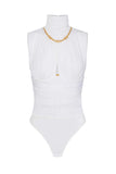 Elisabetta Franchi women's bodysuit BO01661E2360 Continuous Ivory