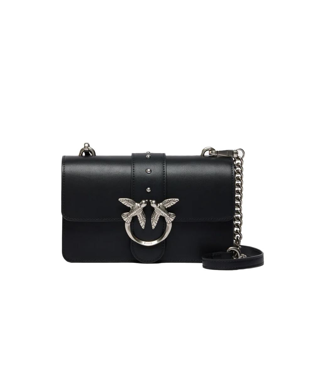 PINKO Borsa PINKO donna LOVE ONE MINI ST CL 105856A0F1 Nera pelle mano seta tracolla regolabile 105856A0F1 Z99O 