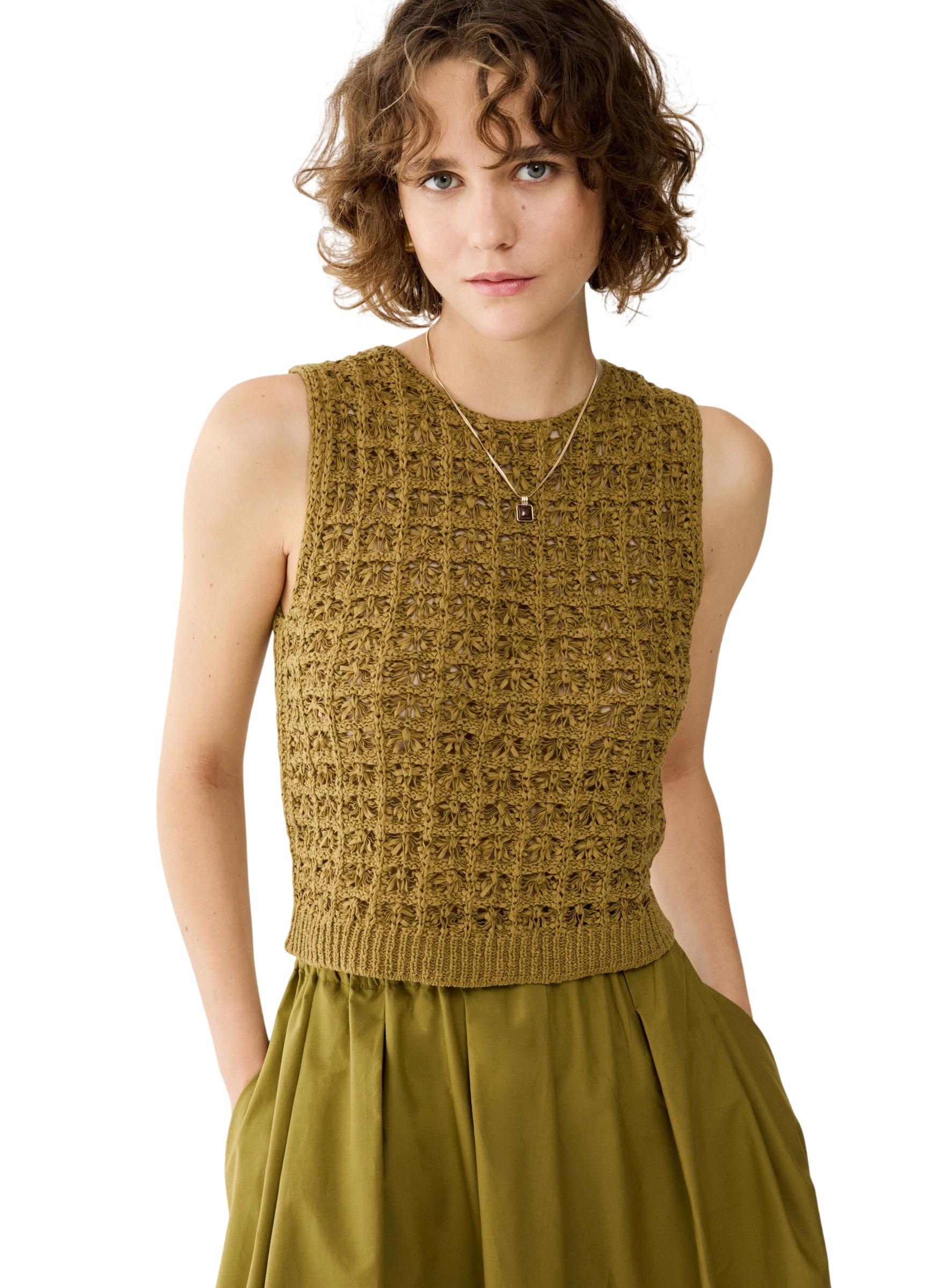 PENNYBLACK Top Pennyblack donna 2612361012200 001 Torre in maglia Oliva<BR/> 2612361012200 001 