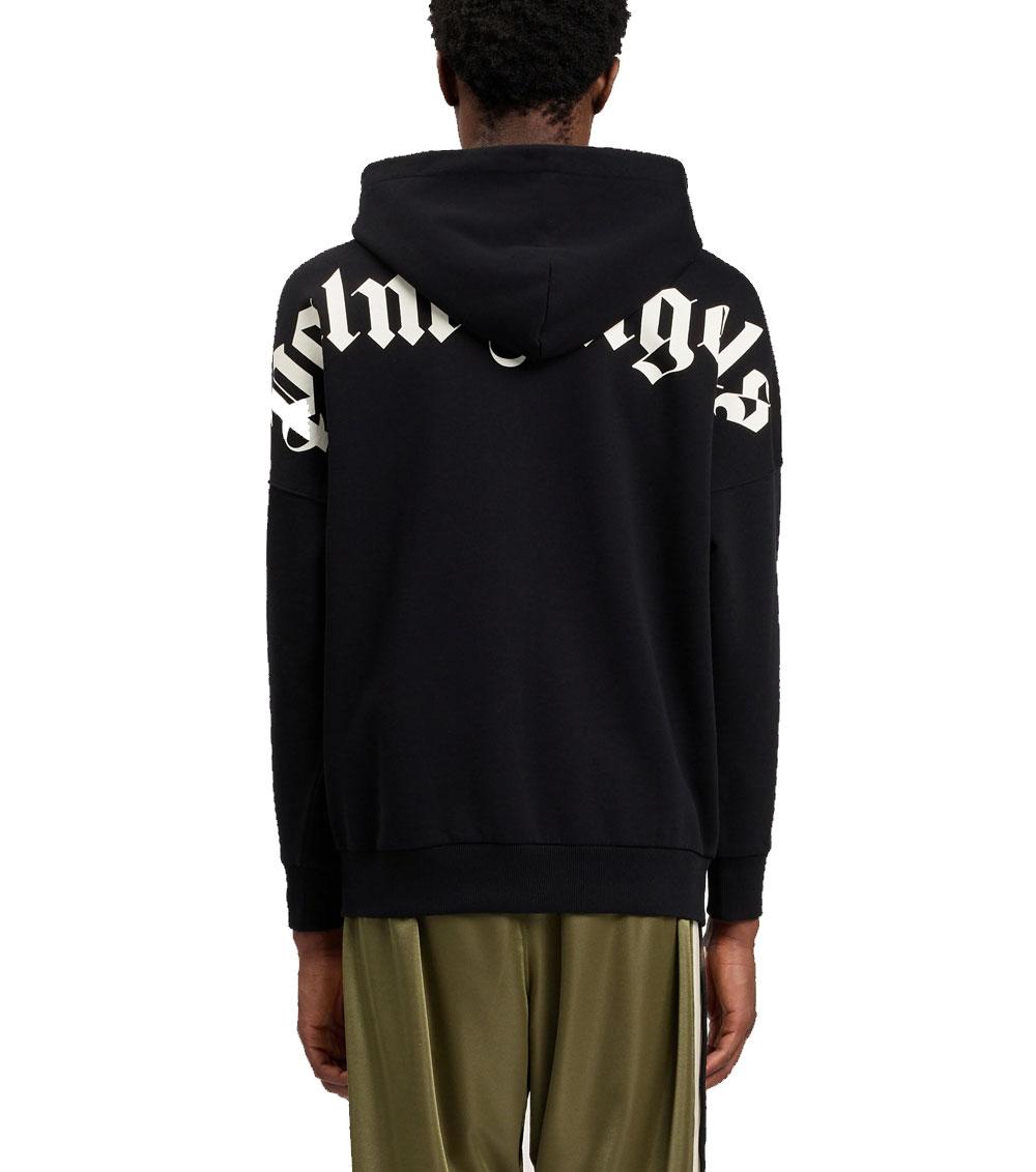 PALM ANGELS Felpa Palm Angels uomo PMBB036S26FLE001 nera logo classico cappuccio<BR/> PMBB036S26FLE001 1003 