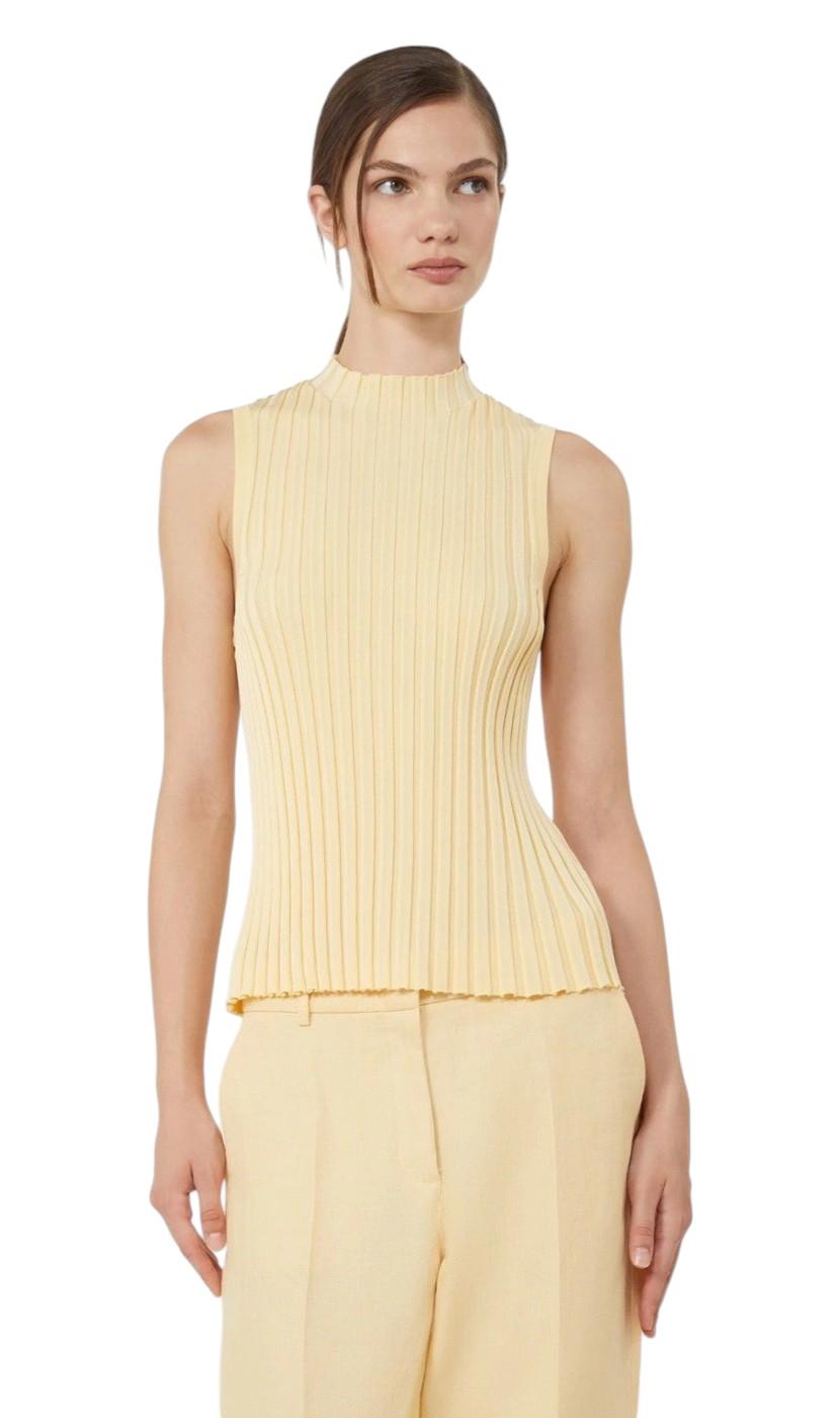 WEEKEND Maglia Weekend donna 2615361022600 003 Bautta in filato Giallo chiaro<BR/> 2615361022600 003 