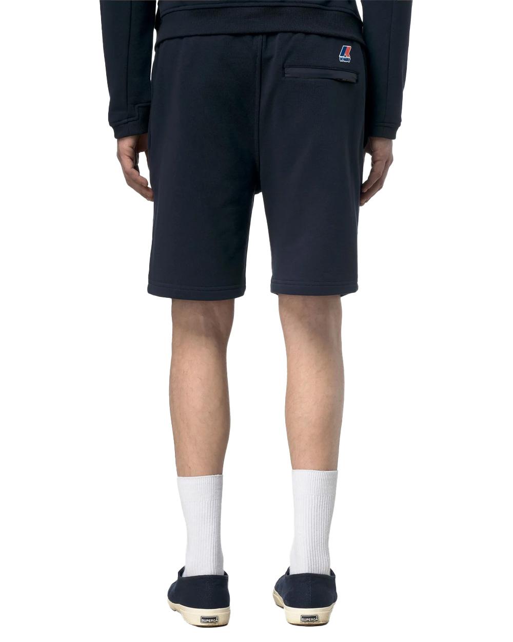 K-WAY Bermuda K-WAY uomo K5138GW CASIMIR POLY COTTON Blu tessuto felpa cotone poliestere vestibilità regolare logo K5138GW K89 