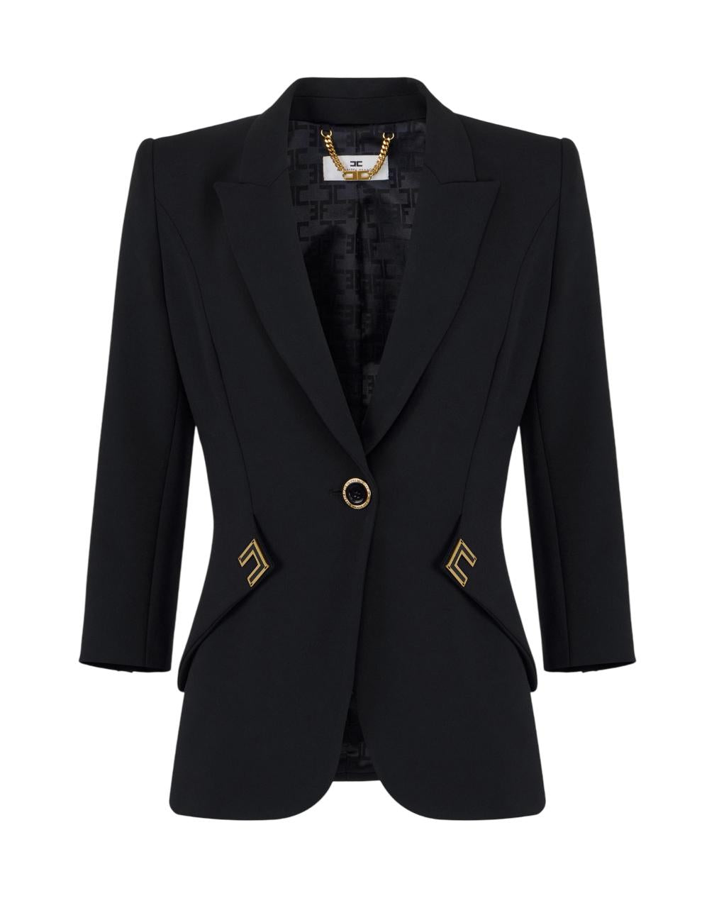 ELISABETTA FRANCHI Giacca Elisabetta Franchi donna GI21561E2110 Nero<BR/> GI21561E2 110 