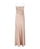 Pinko women's dress 106587A1Y5 Farro beige long satin slip dress