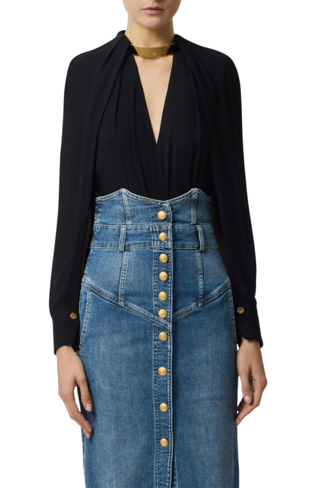 ELISABETTA FRANCHI Camicia Elisabetta Franchi donna CA12961E2110 Nero<BR/> CA12961E2 110 