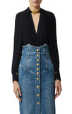 Camicia Elisabetta Franchi donna CA12961E2110 Nero