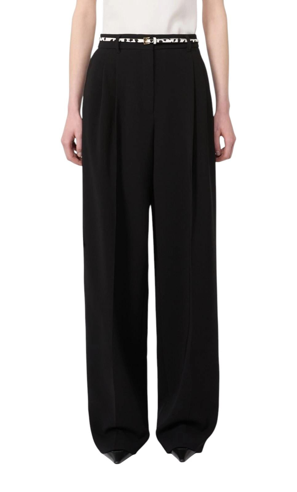 STUDIO Pantalone Studio donna 2616131051600 001 Corvino fluido in cady Nero<BR/> 2616131051600 001 