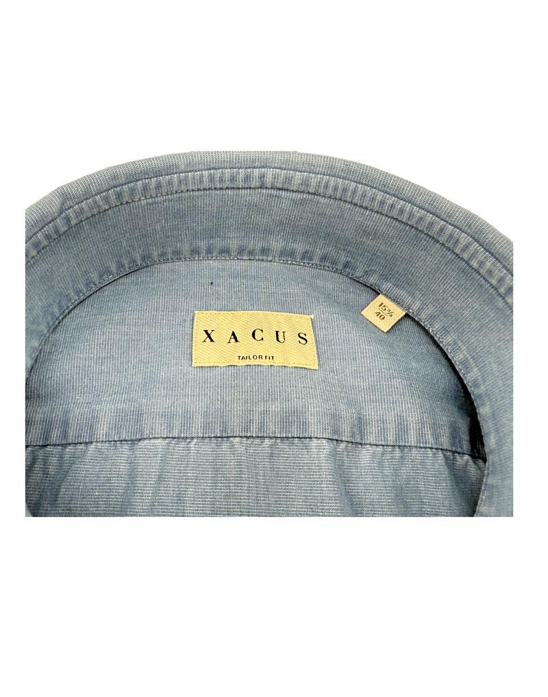 XACUS Camicia Xacus uomo 72281126 denim cotone tailor fit<BR/> 72281126 001 